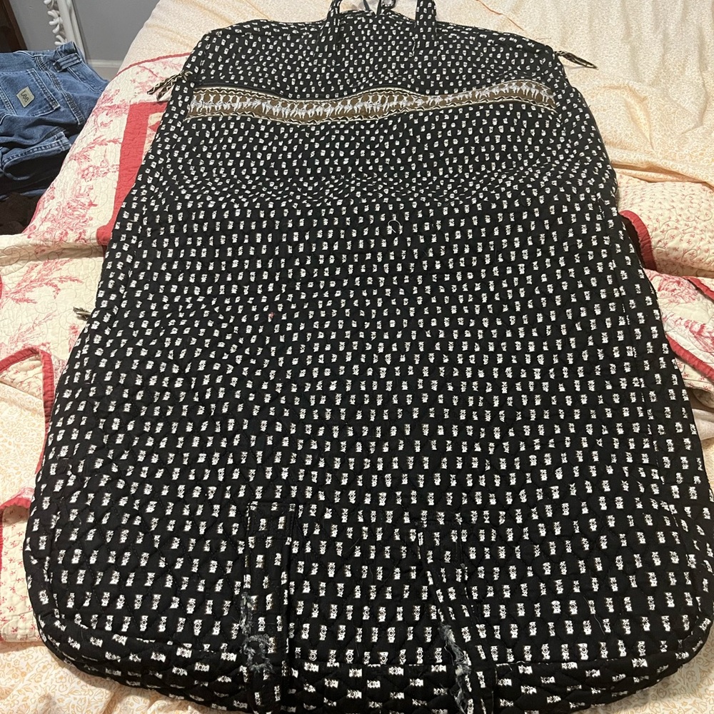 Zebras VERA BRADLEY Black Hanging Garment Luggage Travel Bag  - Retired